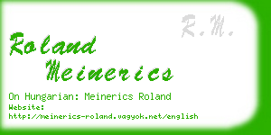 roland meinerics business card